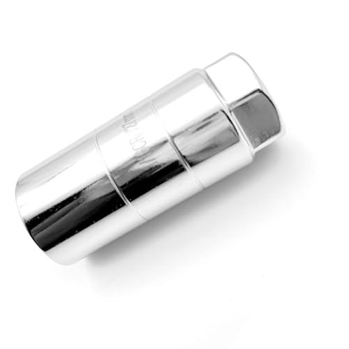 MOXRUQ Oil Pressure Sensor Socket 1 116 Oil Pressure Switch Socket Fit 1 18 Hexagonal Wrench or 38 Drive Quick Removing and Installing Oil Sending Unit Tool for Most Cars Silver - Image 1