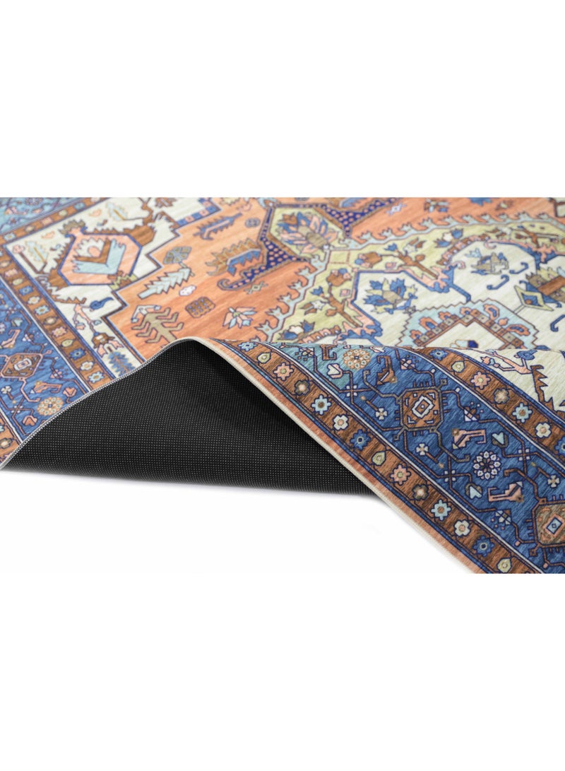 Alkaffary Jehan Premium Rugs with Elegant Designs and High Quality 2.00X3.00 Red-blue - Image 5