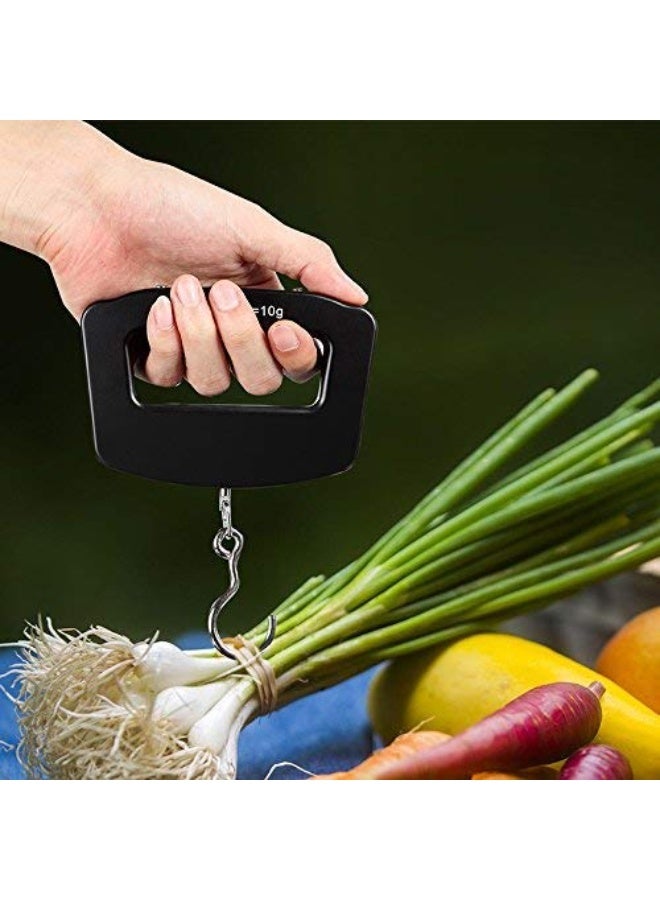 Portable digital scale for weighing bags and luggage - up to 50 kg / 110 lbs. Illuminated LCD screen for easy weight reading in any lighting conditions. High accuracy for measuring luggage, bags, and even fish precisely and quickly. - Image 4