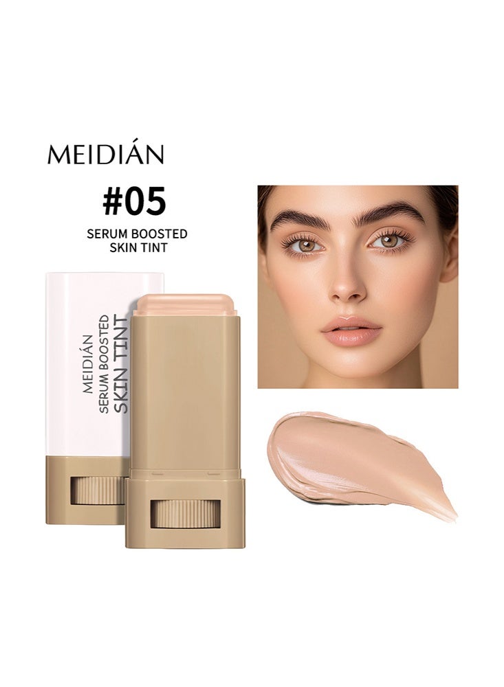 Meidián Serum Boosted Skin Tint - Beauty Balm Solid Tinted Moisturizing SerumFoundation Stick, Buildable Medium-to-Full Coverage Contour Stick for Face Makeup #05 - Image 2