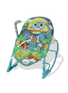 Bumtum BUMTUM Baby Rocker with Bouncer Swing, Multi-Position Reclining, with Calming Music, Vibrations, Safety Harness Musical Toy- Blue  - Image 1
