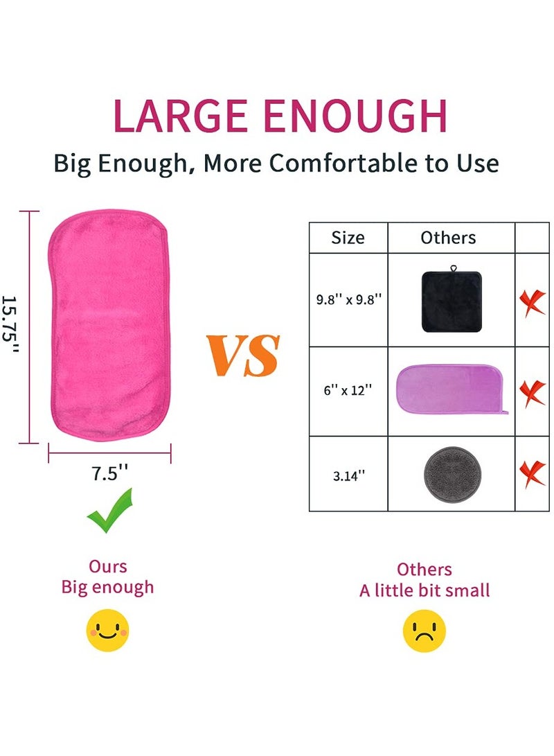 SYOSI Makeup Remover Cloths Microfiber Reusable Fast Drying Washcloth, Face Towels for Women (4 Count ) - Image 4