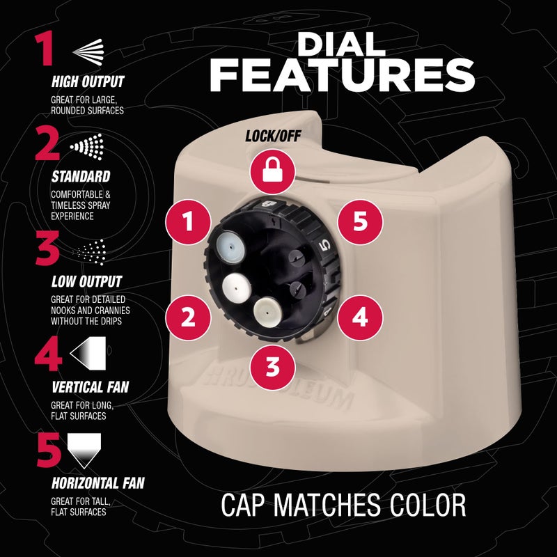 Rust-Oleum 376879 Stops Rust Custom Spray 5-in-1 Spray Paint, 12 oz, Satin French Beige - Image 2