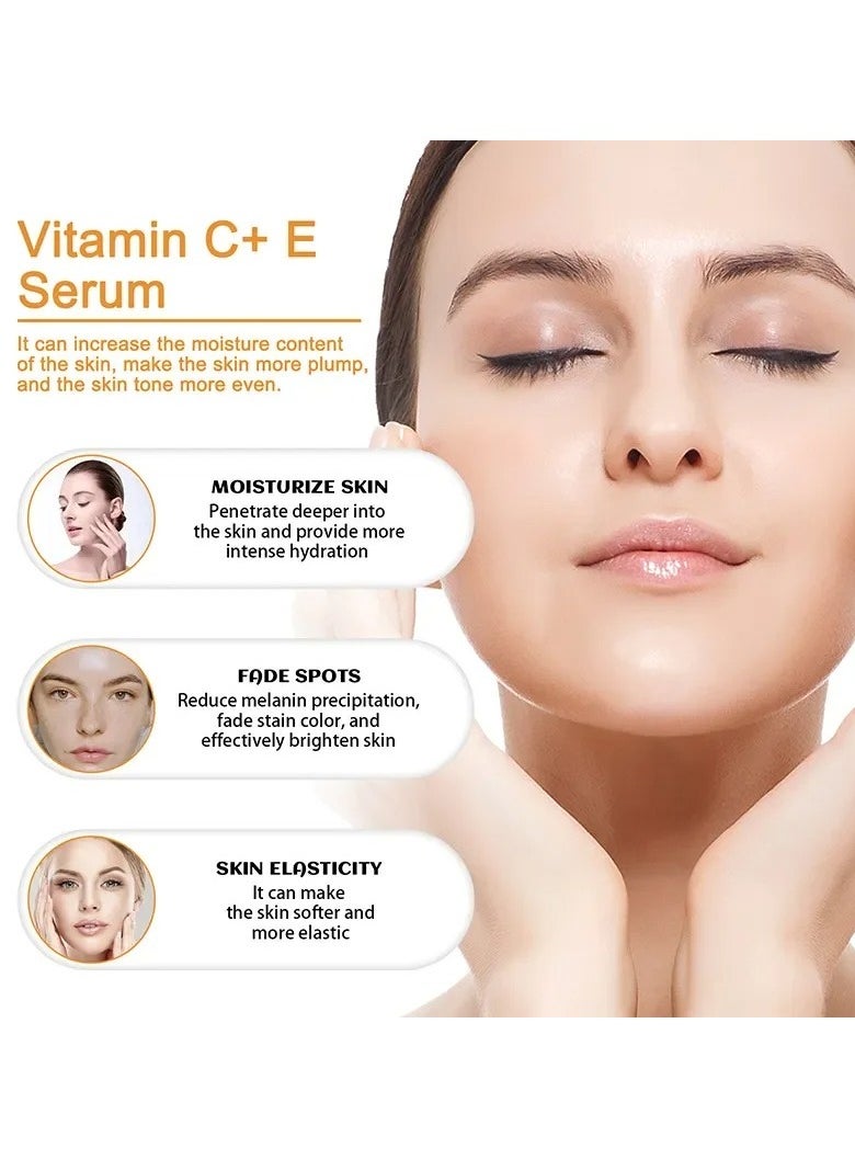 EELHOE - Vitamin C Plus E Serum, Vitamin C Hyaluronic Acid Serum With Ce Ferulic Acid, Lightweight Extremely Effective Potent Anti Aging Whitening Facial Serum For Acnes, Removing Dark Spots, Brightening Skin - Image 1