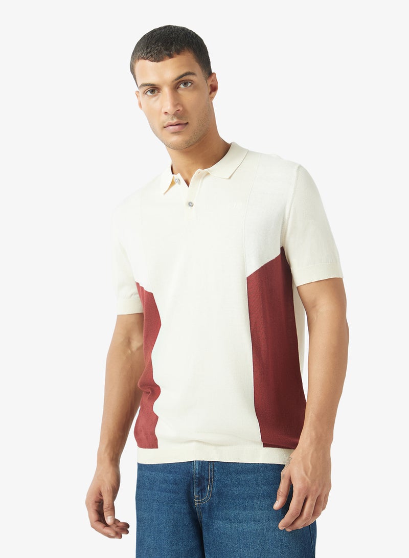 Ben Sherman Color Block Knitted Polo - Image 1