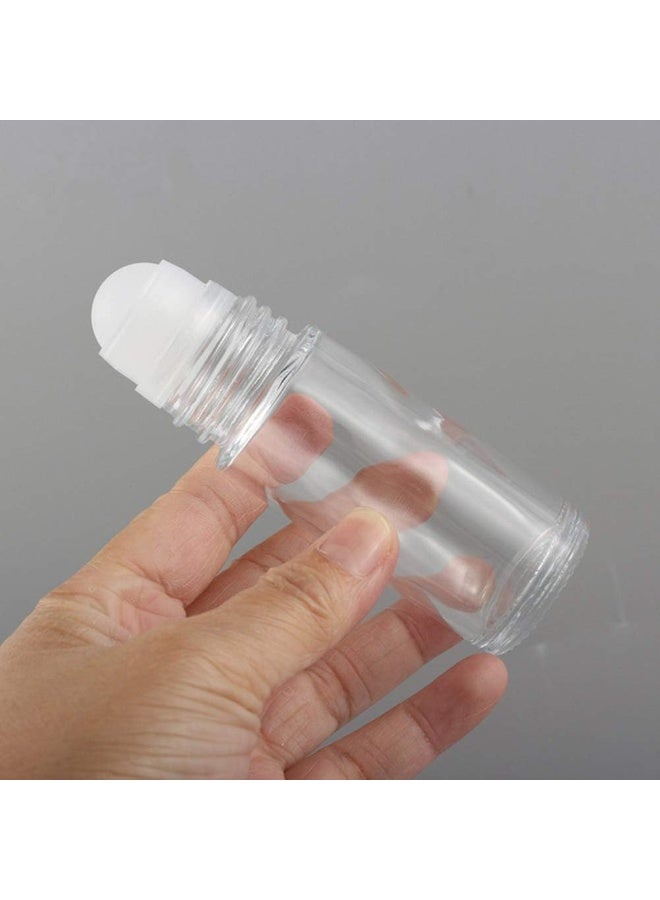 4PCS 30ml Essential Oil Roller Bottles,Empty Refillable Clear Glass Roll-on Bottles Perfume Roller Bottles with plastic Roller Balls and Black Lids - Image 5
