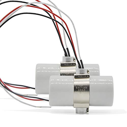 EMNOOTI Dual Bulb Socket, 2 Circuit Porcelain Medium Screw Twin Light Fixture Socket, E26 Double Light Socket with 3pcs 12 inch Leads and 2 Threaded Brackets (2-Pack) - Image 1
