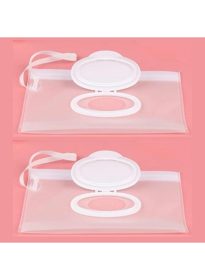 Jinshining 2Pcs White Baby Wipe Case Travel Holder Keeps Wipes Moist Set of Wet Diaper Wipes Holders Cases Portable Travel On The Go Refillable Dispenser Container Waterproof Wipe Container with Sealed Diapering - Image 1
