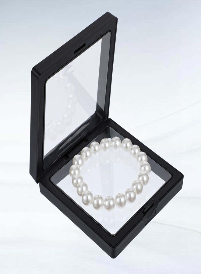 JOUTYFOR 12 Pcs 3D Floating Frame Display Case, Challenge Coin Display Stand Holder Frames Transparent PE Jewelry Storage Box Large Suspension Frames for AA Medallions, Medal, Medallion, Stamps (Black) - Image 5
