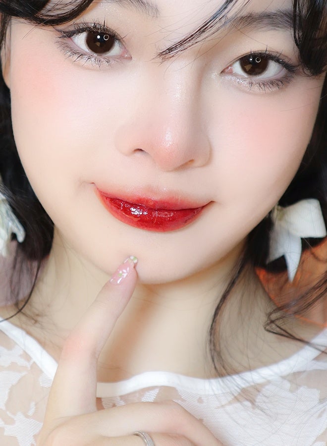 عيون غامضة عدسات لاصقة ملونة من Mystic Eyes زوج واحد 14.00 مم لمدة ستة أشهر للاستعمال، لون كوين شوكولاتة الطبيعي – ناعمة ومريحة مناسبة للاستخدام اليومي والمكياج - Image 2