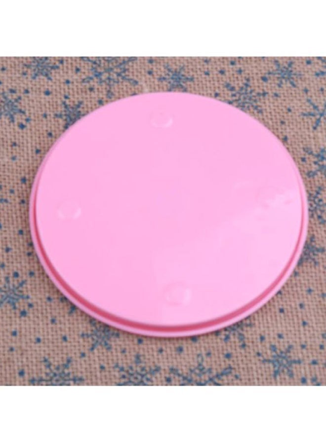 NIBEMINENT Rotating Cake Crepe Turntable Pink 14x1.5x14cm - Image 3