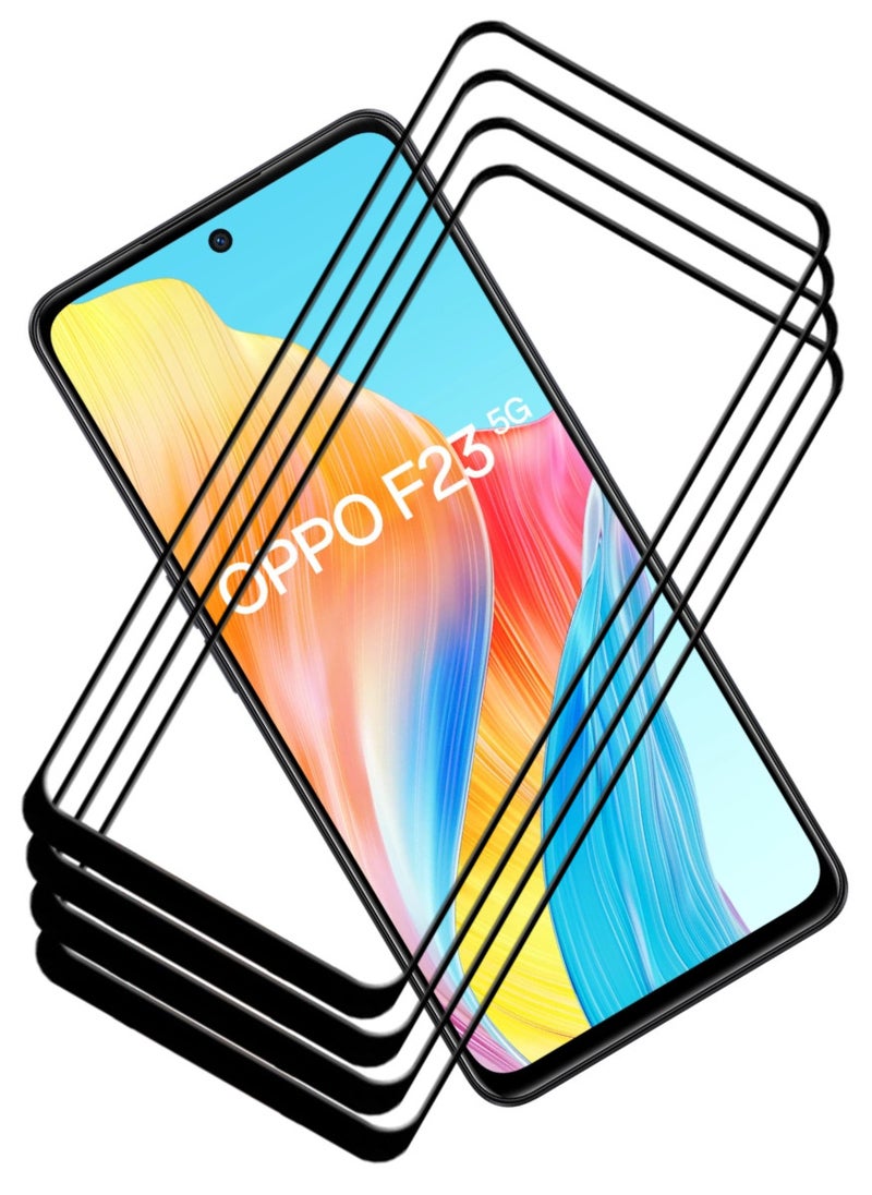 ACLIX 4 Pieces Antistatic ESD Dustproof Premium Quality High Definition Tempered Glass Screen Protector Designed For Oppo F23 - Image 1