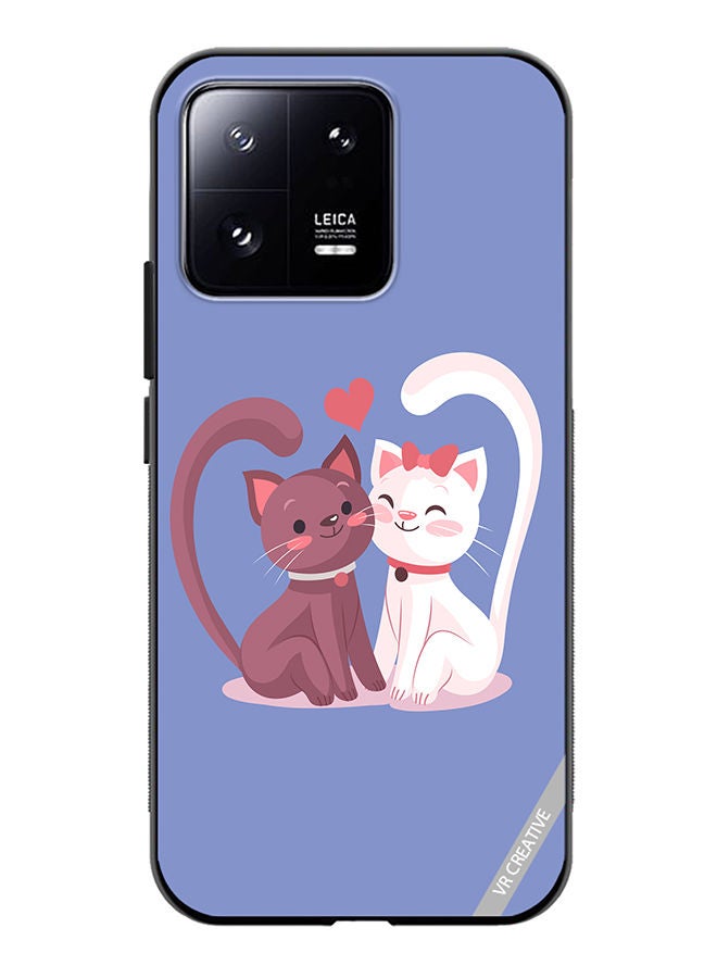 VR CREATIVE Protective Case Cover For Xiaomi 13 Love Cat Design Multicolour - Image 1