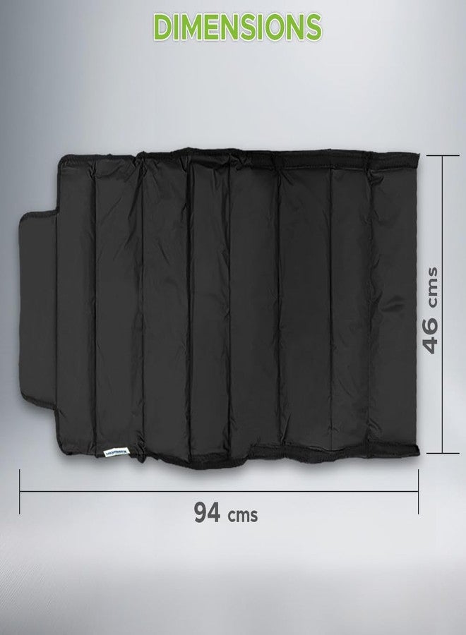 KosmoCare Wheelchair Cushion| Seat & Back Support Pad for Extra Comfort| Padded Upholstery with Adjustable Velcro Straps| Pressure Relief Cushion for Long Sitting| Washable & Lightweight| Black - Image 2