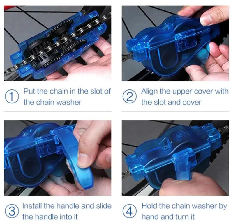 Wavva ® Bike Chain Cleaning Tool Scrubber with Rotating Brushes Bicycle Clean Tool Set for Cycling Mountain Bikes MTB. - Image 5