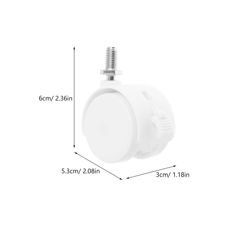 Heavy Duty Locking Caster Wheels with Brakes 4Pcs Set for Office Chairs Carts Furniture - Image 3