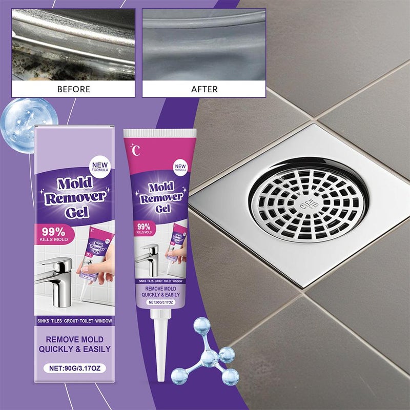 Mold Remover Gel: Powerful cleaning gel that penetrates deep into all surfaces, instantly removing mold stains from washing machines, bathrooms, and wall tiles. - Image 5