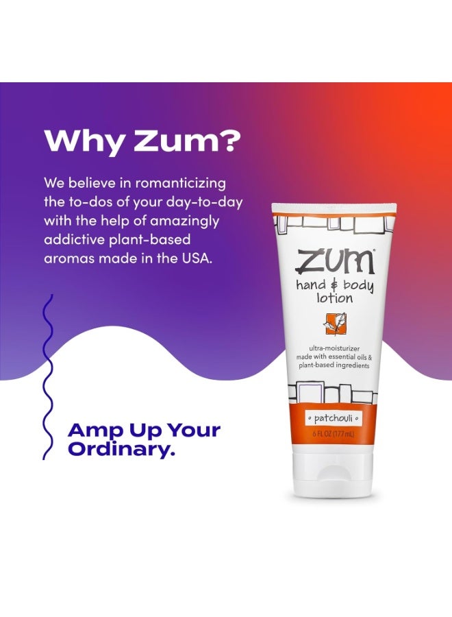 ZUM Zum Indigo Wild Hand & Body Lotion - Natural Hand Lotion for Dry Hands - Body Lotion for Women & Men - Body Moisturizers Include Shea Butter, Jojoba Oil & More - Patchouli Scent - 6 fl oz - Image 2