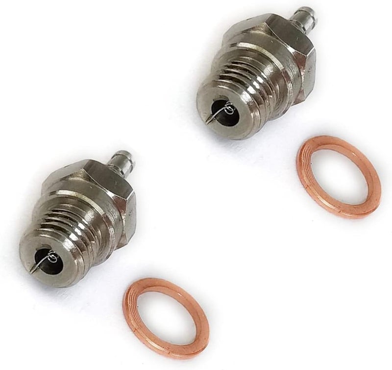 DEVMO 2 Pack Heavy Duty Hot (OS #7 Equivalent) Spark Nitro Glow Plug N3 Compatible with RC Products - Image 1