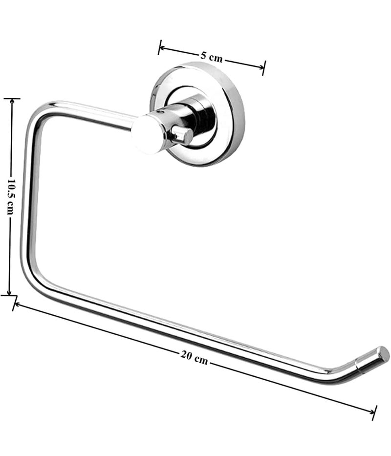 Stainless Steel Towel Ring for BathroomWash BasinNapkinTowel HangerBathroom Accessories Stainless Steel Napkin Ring Towel stand Napkin Hanger Towel Ring HolderHanger Size 10X10X5 CMS colorsilver pack of 1pc  - Image 2