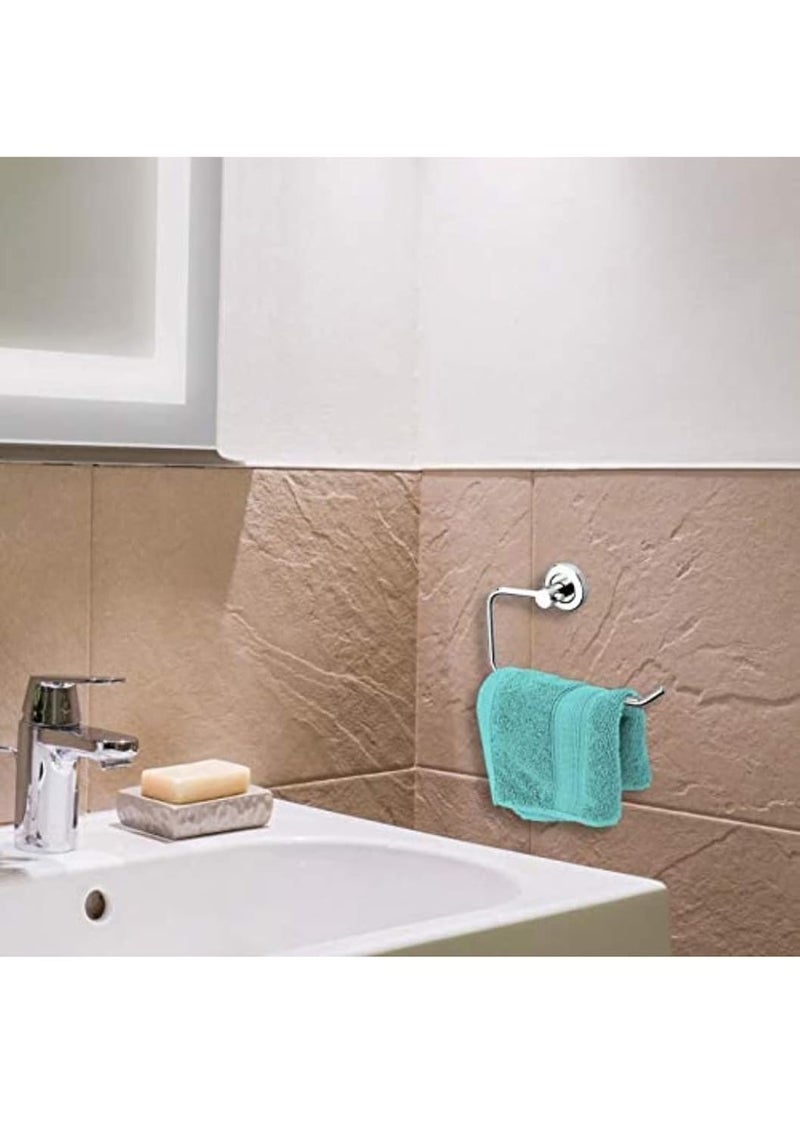 Stainless Steel Towel Ring for BathroomWash BasinNapkinTowel HangerBathroom Accessories Stainless Steel Napkin Ring Towel stand Napkin Hanger Towel Ring HolderHanger Size 10X10X5 CMS colorsilver pack of 1pc  - Image 3