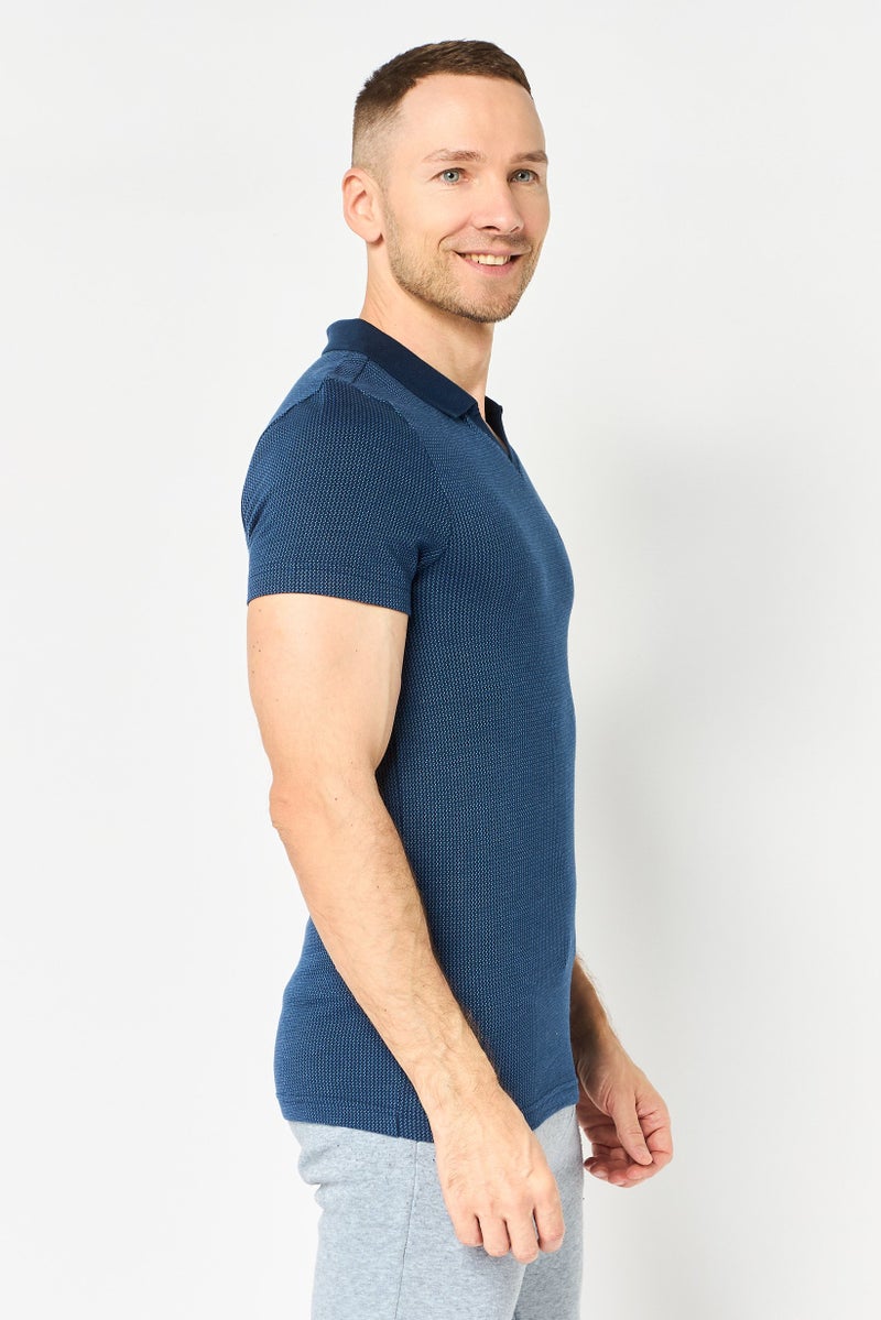 PUMA Men Slim Fit Short Sleeve Embroidered Logo Outdoor Polo Shirt, Navy - Image 3