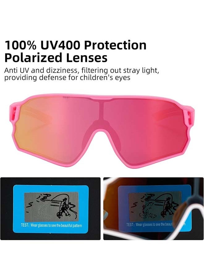 Rockbros ROCKBROS Kids Polarized Sunglasses Cycling Glasses Sport Sunglasses UV400 Protection for Youth Boys Girls Age 8-14  - Image 2