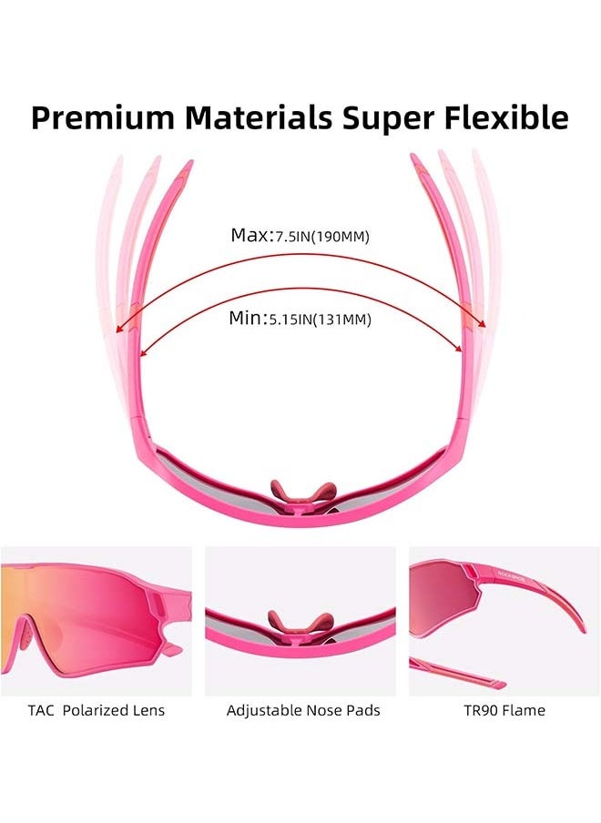 Rockbros ROCKBROS Kids Polarized Sunglasses Cycling Glasses Sport Sunglasses UV400 Protection for Youth Boys Girls Age 8-14  - Image 4