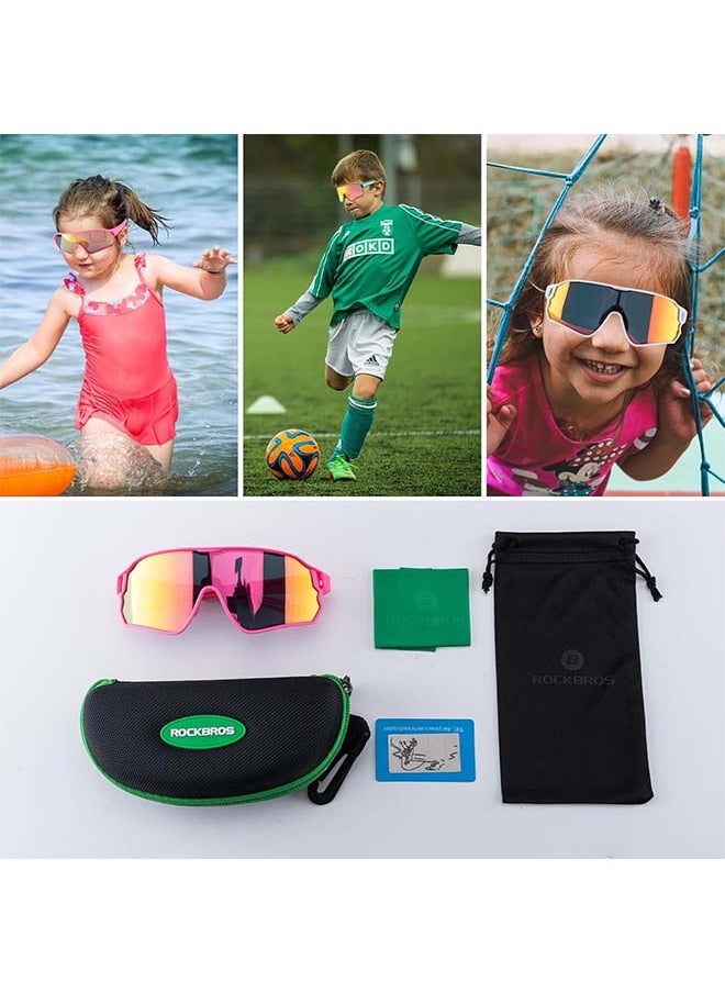 Rockbros ROCKBROS Kids Polarized Sunglasses Cycling Glasses Sport Sunglasses UV400 Protection for Youth Boys Girls Age 8-14  - Image 5