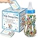 Glenmal 52 Pcs Baby Shower Games Gift Sets Large Baby Bottle for Shower Game Guess How Many Candies Decorations for Gender RevealBear - Image 3