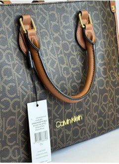 CALVIN KLEIN JEANS PLUS Calvin Klein Brown Leather Tote Bag For Women  - Image 2