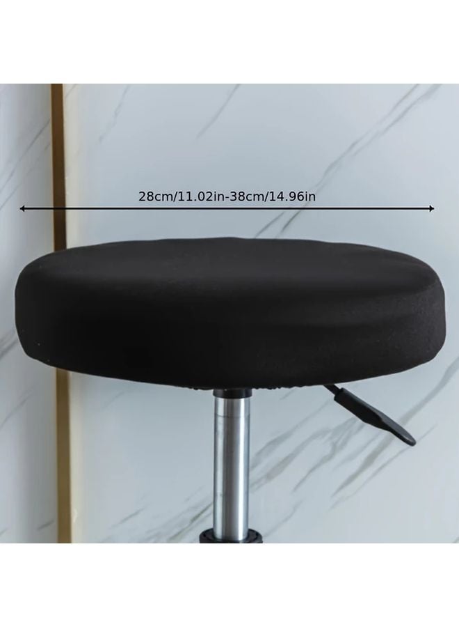 Yellow Round Stool Cushion Cover Easy Clean Elastic Fit Machine Washable Home Decor - Image 4