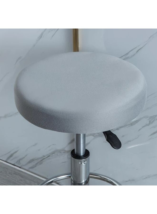 Yellow Round Stool Cushion Cover Easy Clean Elastic Fit Machine Washable Home Decor - Image 5