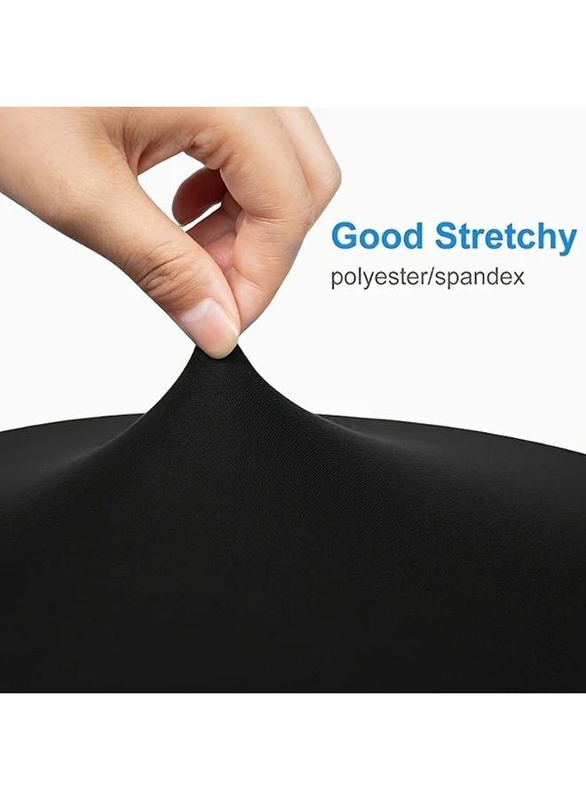 Yellow Round Stool Cushion Cover Easy Clean Elastic Fit Machine Washable Home Decor - Image 3