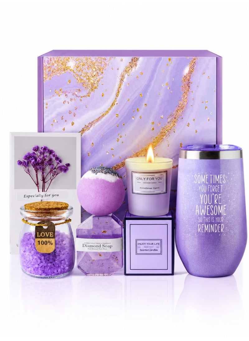 VINNYSEN Birthday Gifts for Women Mom  Sister Friend Unique Pink Self Care Spa Relaxation Baskets Set Valentines Day Presents for Her Girlfriend Grandma Wife Bestie Coworkers - Image 3