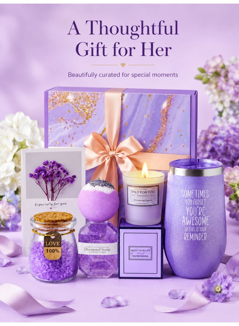 VINNYSEN Birthday Gifts for Women Mom  Sister Friend Unique Pink Self Care Spa Relaxation Baskets Set Valentines Day Presents for Her Girlfriend Grandma Wife Bestie Coworkers - Image 2