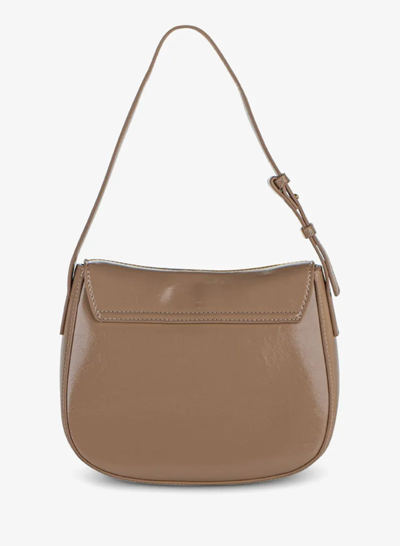 Vincci Women Solid Shoulder Bag with Adjustable Strap And Zip Closure