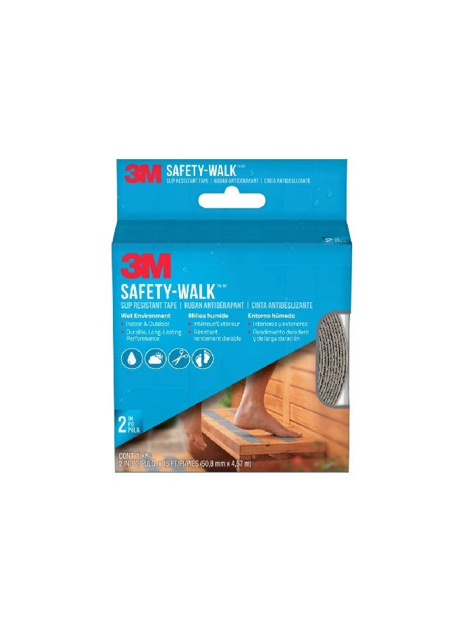 3M Safety Walk Slip Resistant Tape Grey 2 x 180 Inch 370G-R2X180 - Image 1