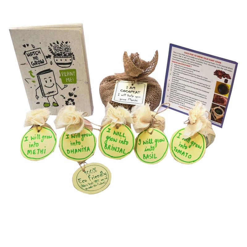 SURPRISE SOMEONE SURPRISE SOMEONE EcoFriendly Seed Balls Kit with 5 Different Seeds Plantable Diary Plantable Pen for Birthday Gift Anniversary Gift Love Boss Colleagues Best Friend Sustainable Gift  - Image 3