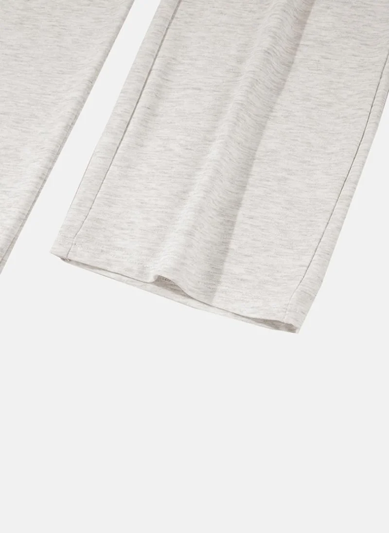 يونيكي Grey Plain Casual Trousers