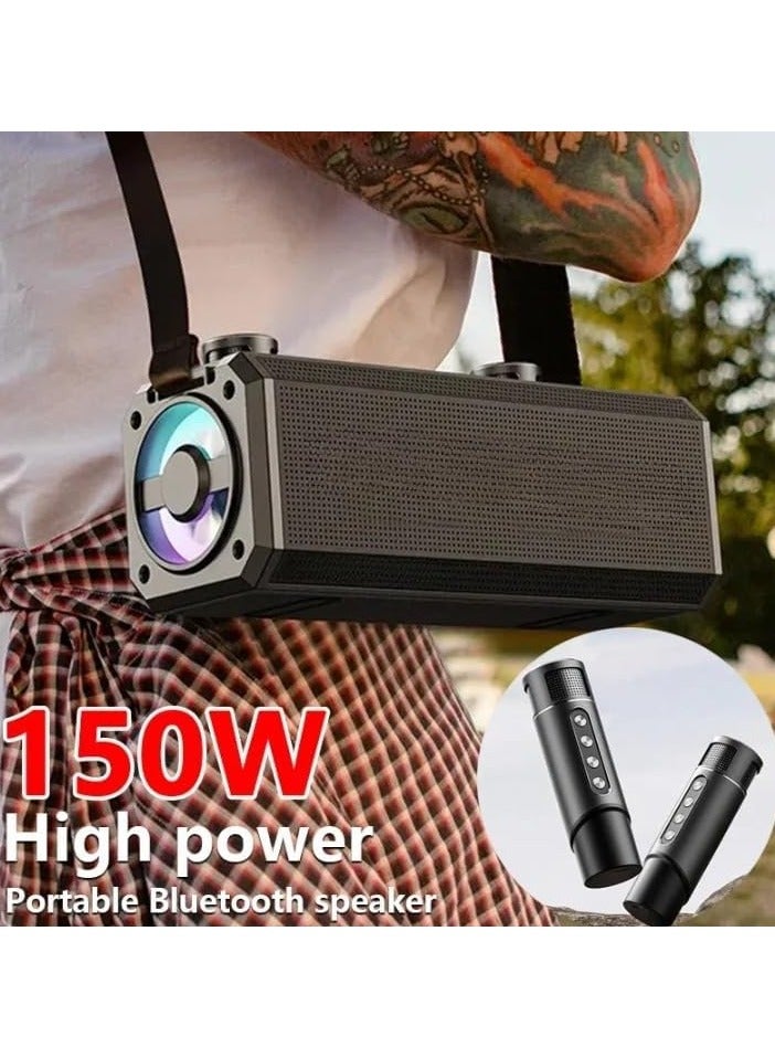 سو YS-228 مكبر صوت متوافق مع بلوتوث 5.0 قابل لإعادة الشحن ويدعم محرك USB وبطاقة TF - أحمر/أسود. - Image 5