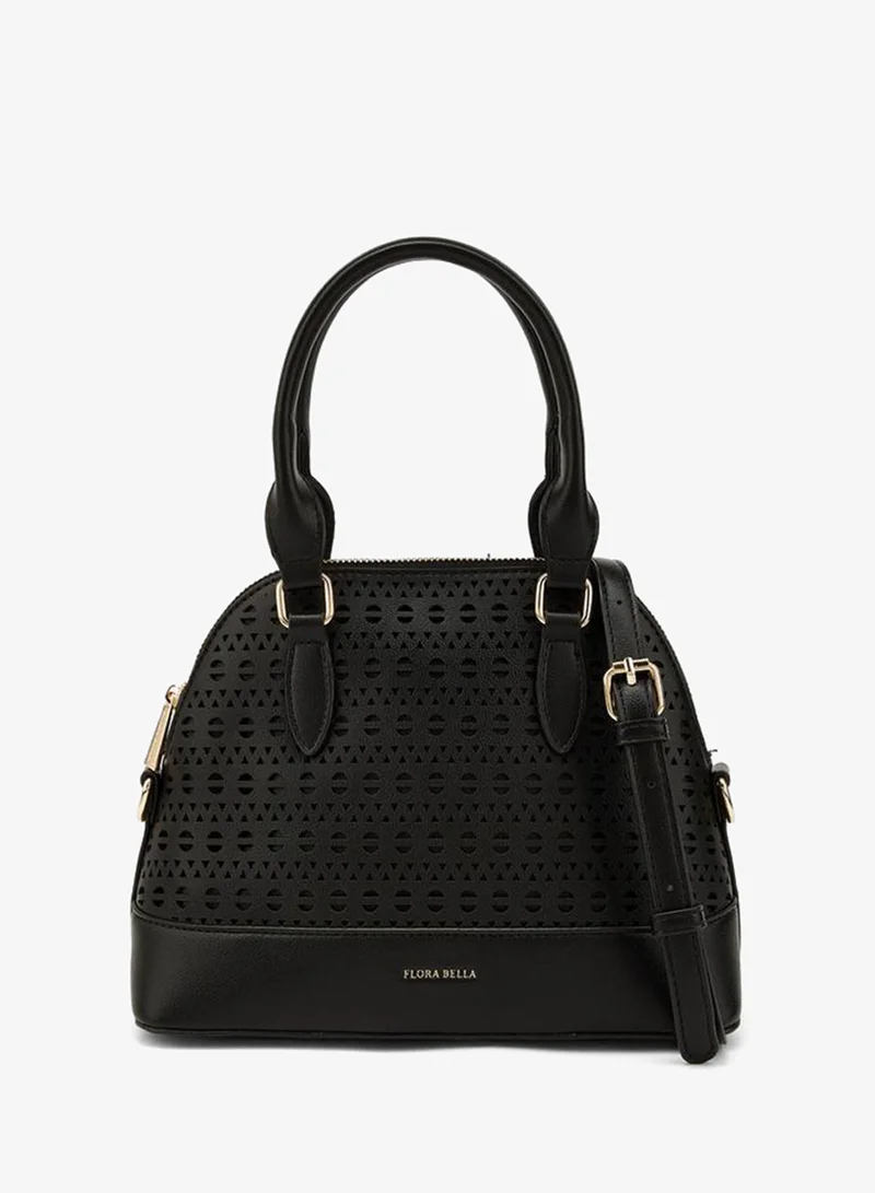 Laser Cut Satchel Bag With Detachable Strap