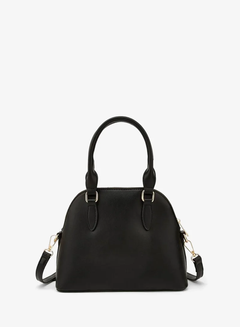 Flora Bella By Shoexpress BLACK Laser Cut Satchel Bag With Detachable Strap for Women | Best Price UAE