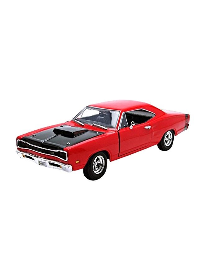 Motormax 1969 Dodge Coronet Super Bee Red 1/24 Diecast Model Car - Image 1