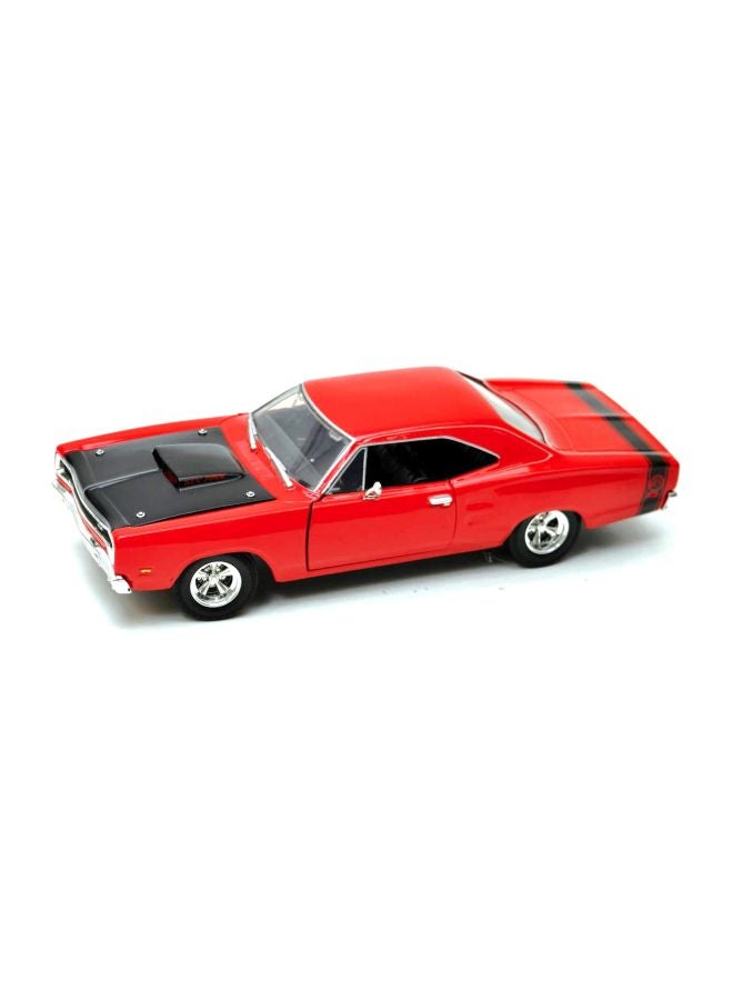 Motormax 1969 Dodge Coronet Super Bee Red 1/24 Diecast Model Car - Image 2