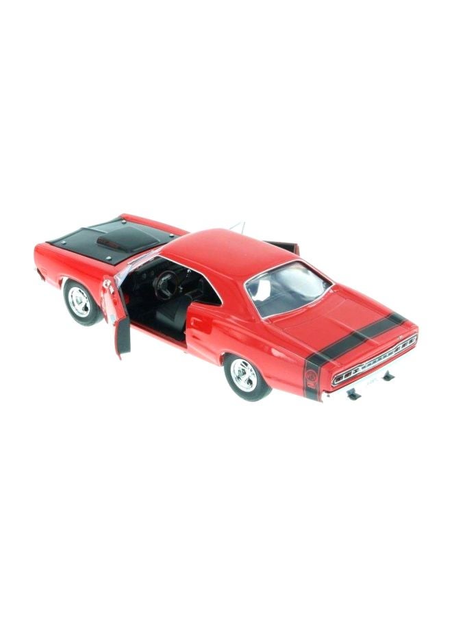 Motormax 1969 Dodge Coronet Super Bee Red 1/24 Diecast Model Car - Image 3