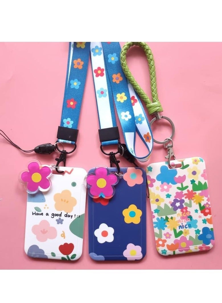ID Badge Holder with Lanyard Fashionable Card Holders Lanyards Name Tag Vertical Protector Bage Clips - Image 5