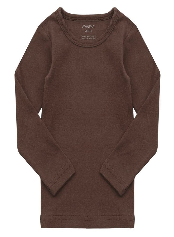 AVAUMA Baby Boys Girls Pajama Set Kids Toddler Snug fit Basic Cotton Sleepwear pjs for Daily (Brown-2 Small) - Image 2