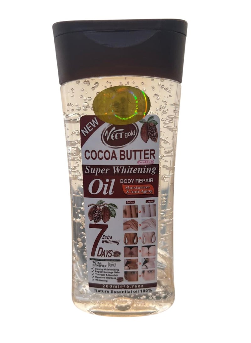 Veet Cocoa Butter Super Whitening Oil Body Repair 200 ML