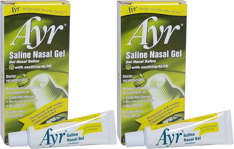 AYR Ayr Saline Nasal Gel with Soothing Aloe, 0.5 Ounce (Pack of 2)